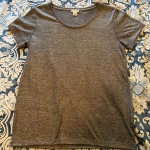 Glittery Gray Basic J Crew T-shirt
